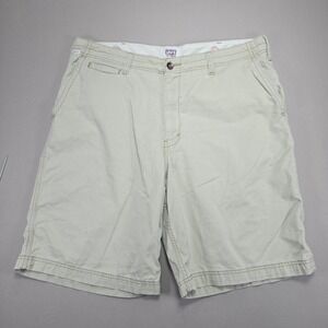Levis Tab Twills Khaki Shorts Cotton Casual Flat‎ Front Mens Size 38